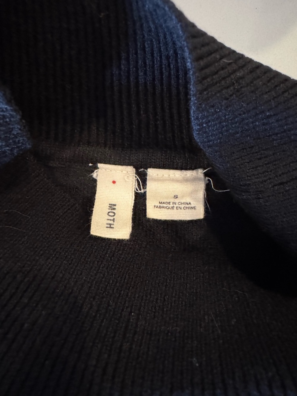 Moth Black Ribbed Mock-Neck Top - Picture 3 of 3